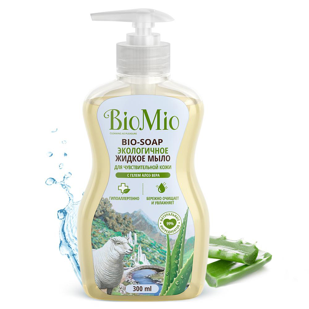 Жидкое мыло "bio-soap" (алоэ) 300 мл (1/12) biomio