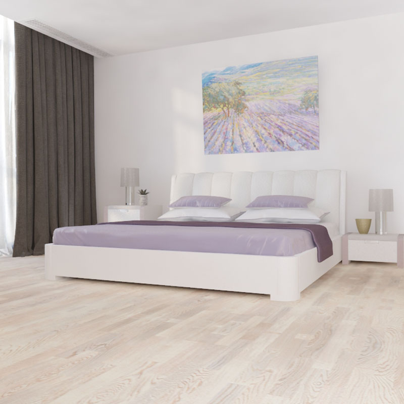 Паркетная доска Polarwood Ясень Плутон белое масло трехполосный Ash Pluton White Oiled Loc 3S