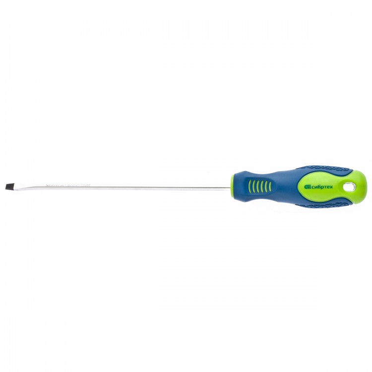 Отвертка, SL4 х 100 мм, CrV, двухкомпонентная рукоятка Сибртех (11861)