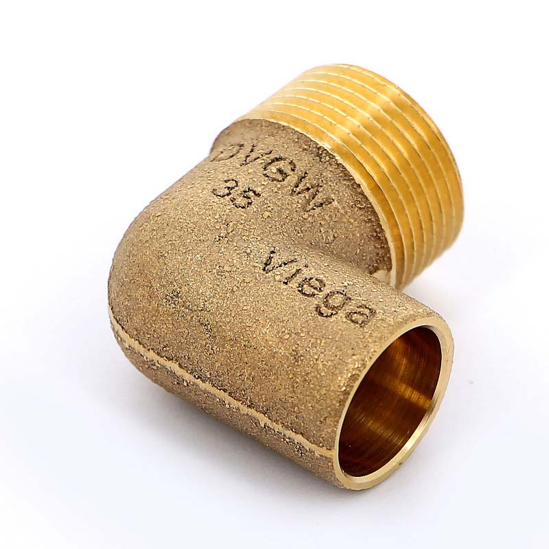 Угол 90° переходной пайка - НР 18 x 3/4" VIEGA бронза