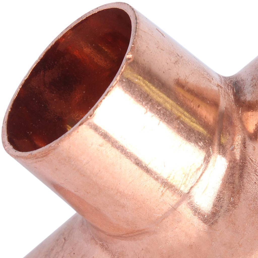 Тройник переходной 28х22х28 мм медный под пайку SANHA 15130282228