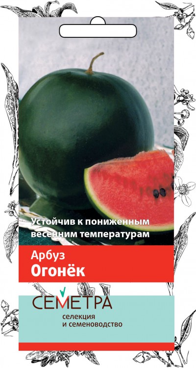 Семена арбуз "огонек" 1 г (10/100) "семетра"