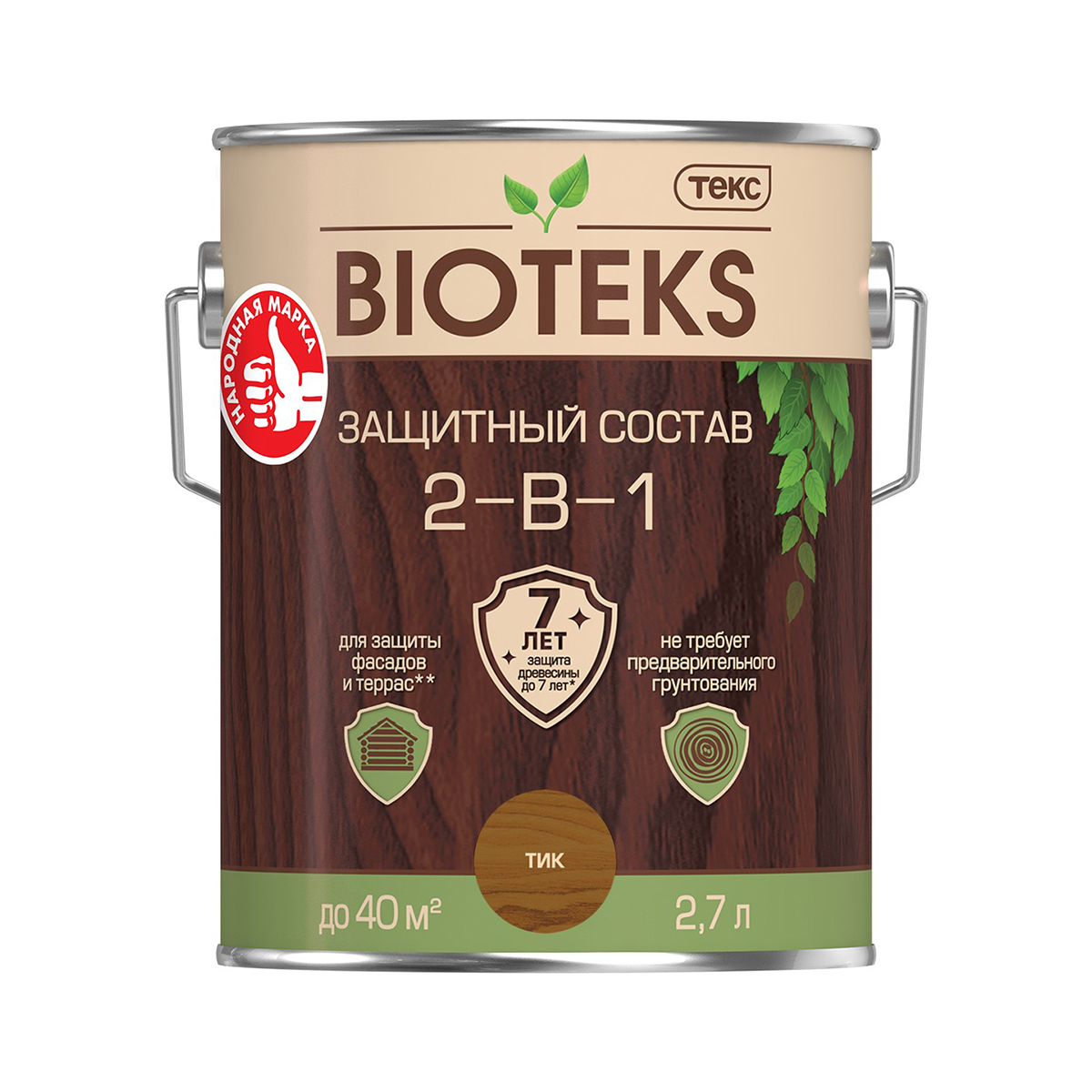 Биотекс тик  2,7 л (1/6) защитный состав  2 в 1 "bioteks"