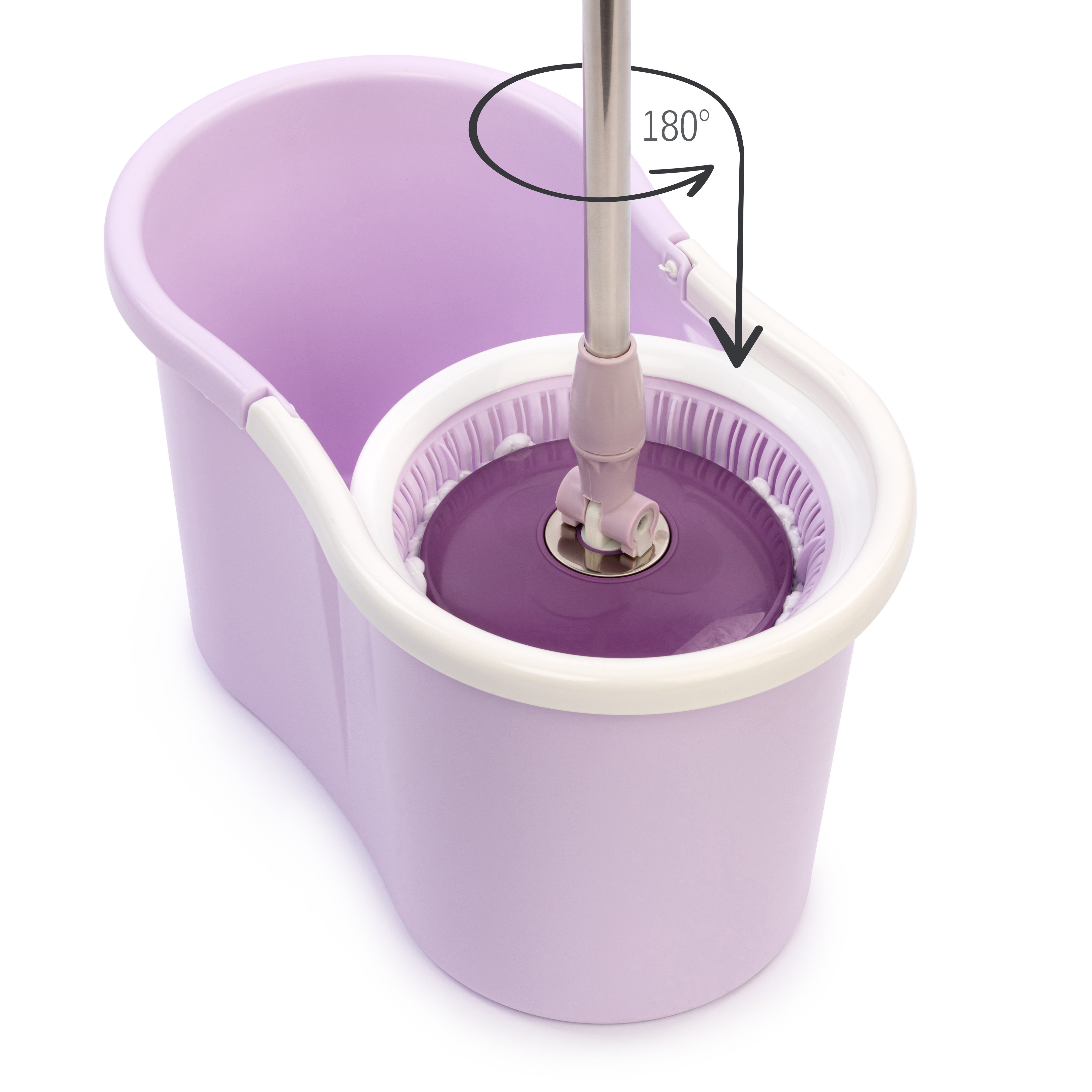 Комплект для уборки "уют" (ведро 15 л с отжимом+ швабра) фиолетов. (2) "альтернатива" м4653