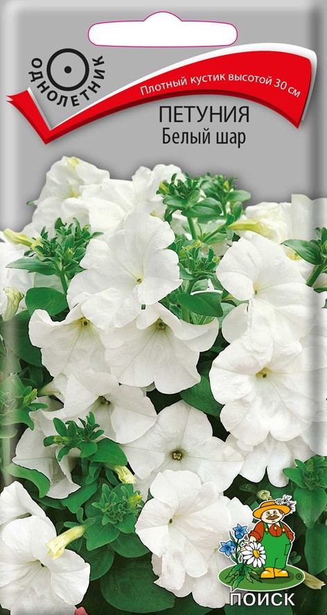 Семена цветов петуния "белый шар" ("1) 0,1 г (10/100) "поиск"
