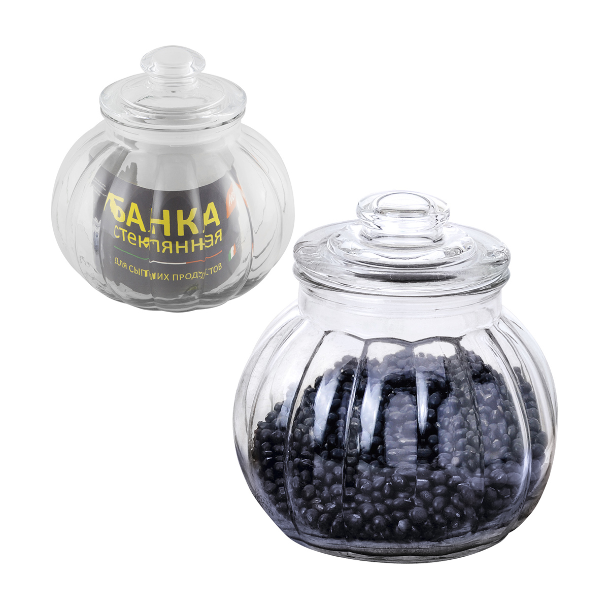 Банка для сыпучих продуктов "bolla" 2,25 л с крышкой, стекло (1/12) "mallony"
