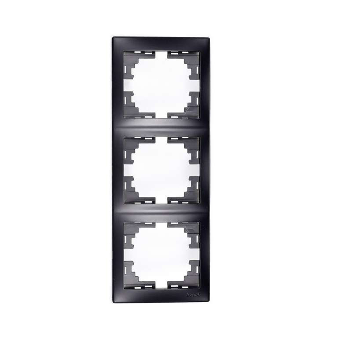 Рамка "mira" 3-х местн. вертикальная, черный бархат (1/10/120) "lezard" 701-4200-153