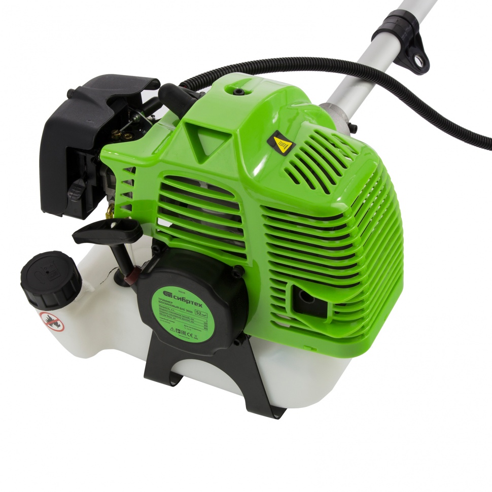 Триммер бензиновый БКС 3000, 52 см3, 3 л. с, неразъемная штанга, состоит из 2 частей Сибртех (96245)