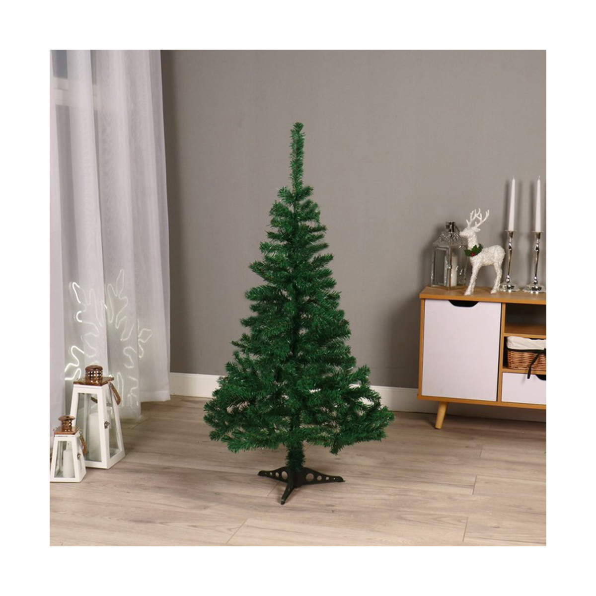 Ель декор. 120 см, 180 веток (зеленая) "зимнее волшебство" 701417