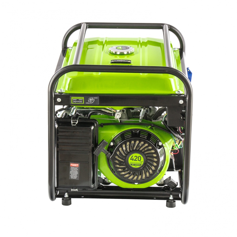 Генератор бензиновый БС-6500Э, 5.5 кВт, 230В, четырехтактный, 25 л, электростартер Сибртех (94548)