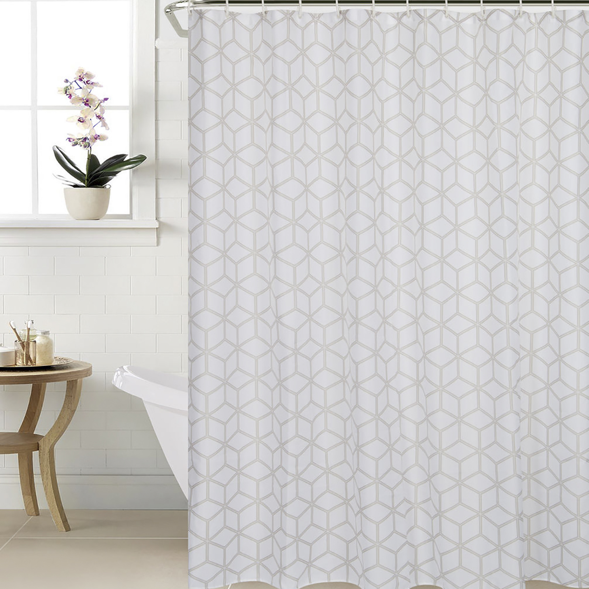 Штора для ванной 180*180 см (полиэстер) "quirk" (1/20) "swensa" swc-90-81