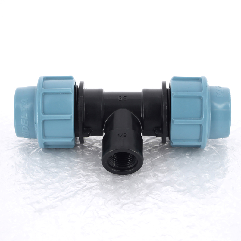 Тройник ПНД переходной под обжим ВР 25 x 1/2" полиэтиленовый UNIDELTA