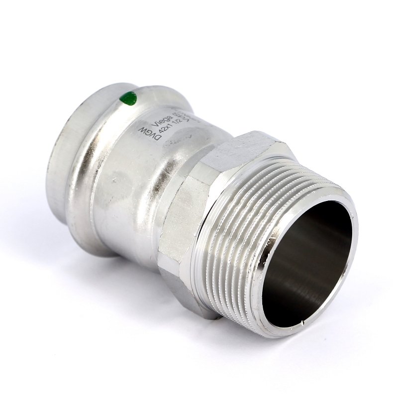 Муфта пресс-Н 42х1"1/2 нержавеющая сталь Sanpress Inox VIEGA