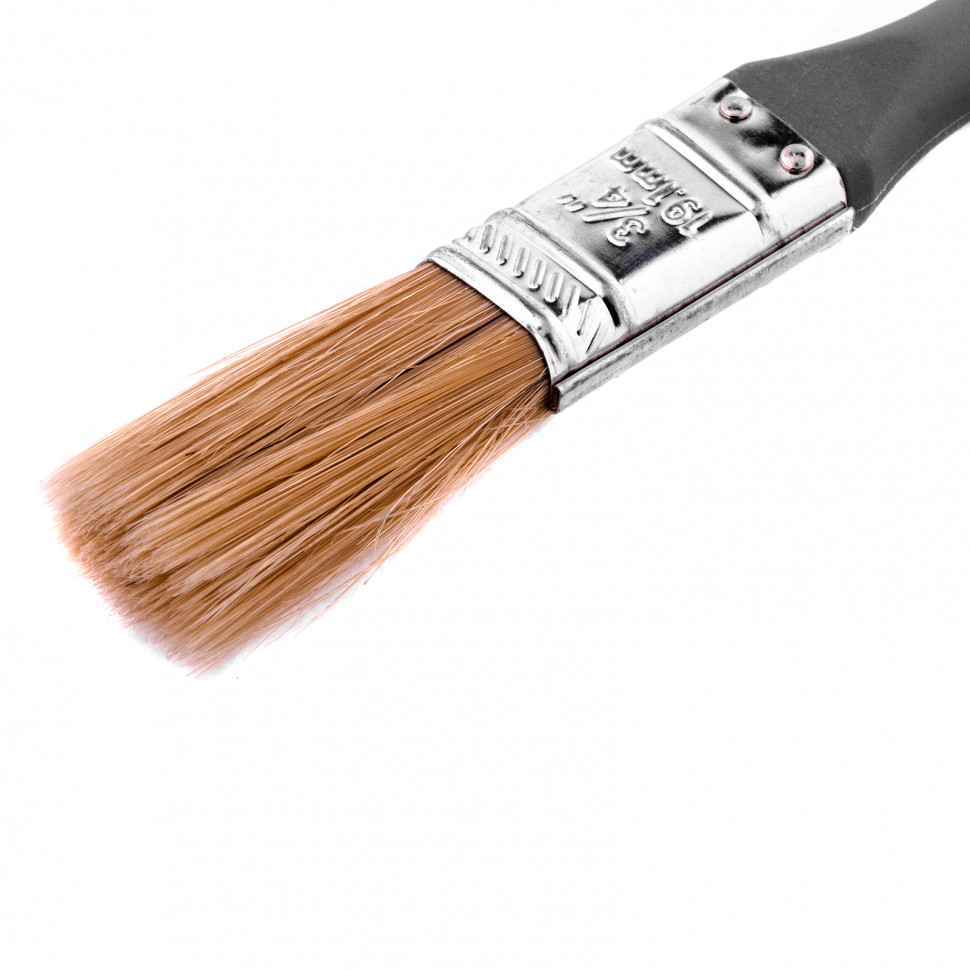 Кисть плоская "Евро" 3/4", натуральная щетина, пластмассовая ручка MTX (83060)