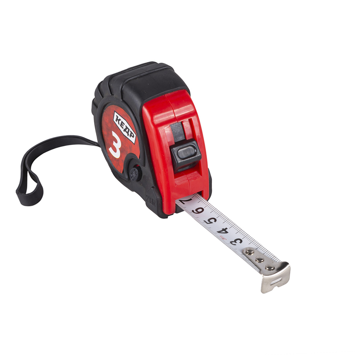 Рулетка 3 способа фиксации, обрезин. корпус  3 м/16 мм (1/10/100) "кедр"  017-0316