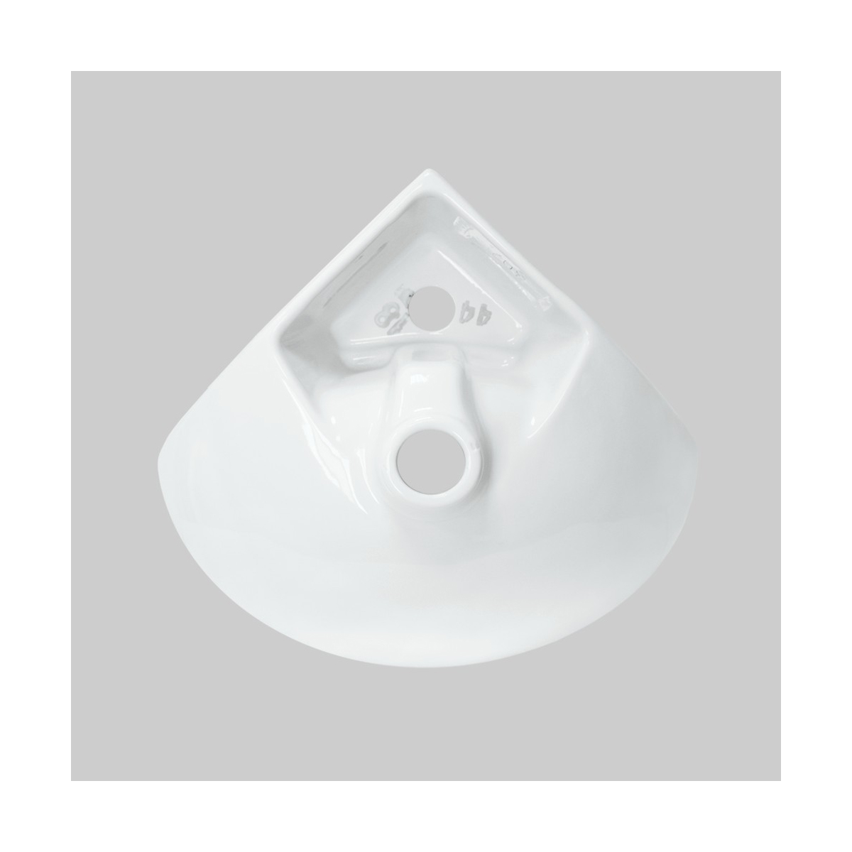 Раковина "веер" уп угловая белая "sanita" wb.cr/veer/23-c/wht.g/s1