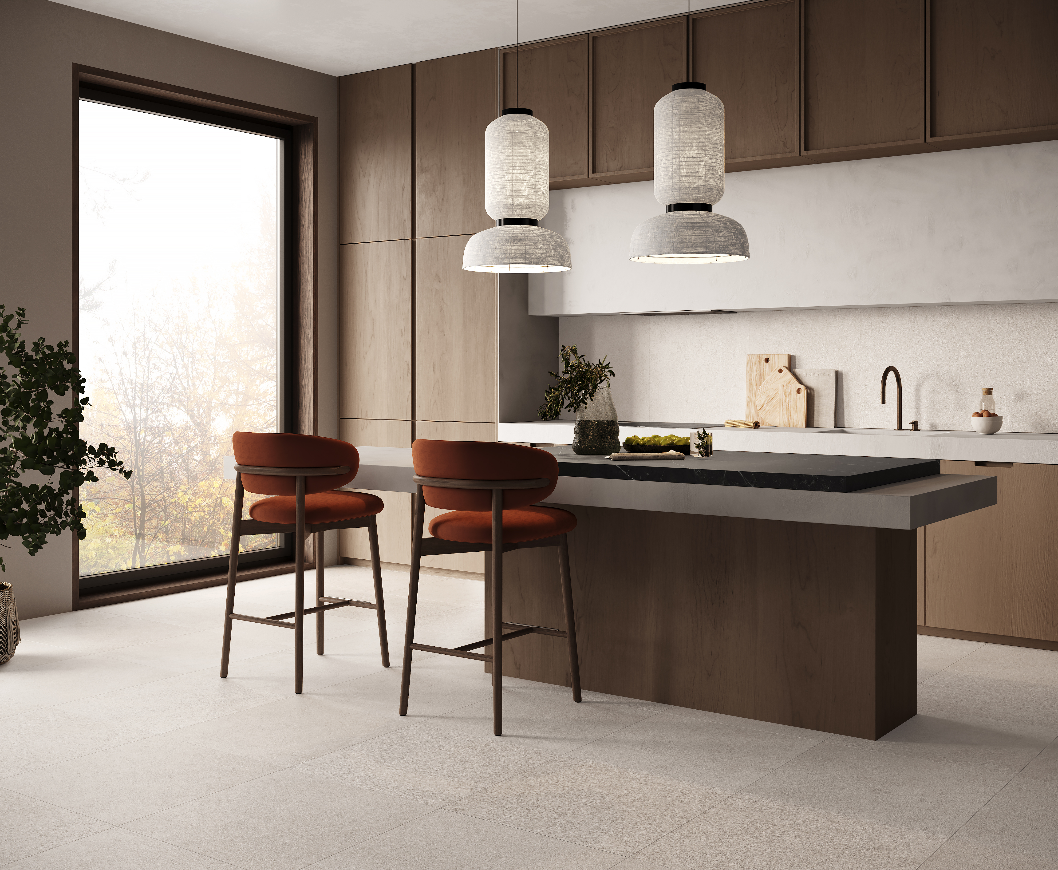 Smart marfil керамогранит бежевый 60х119,5 матовый структурный 59,50x119,10