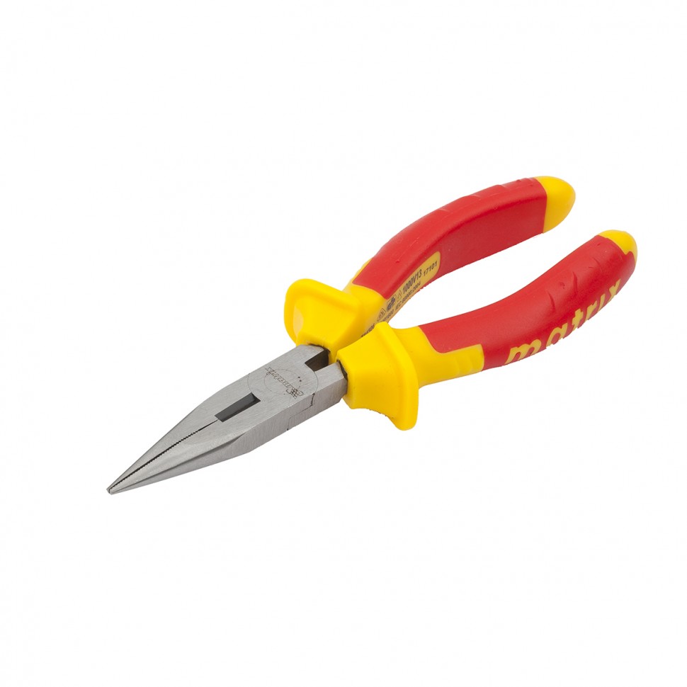 Длинногубцы прямые Insulated, 160 мм, двухкомпонентные рукоятки Matrix Professional (17101)