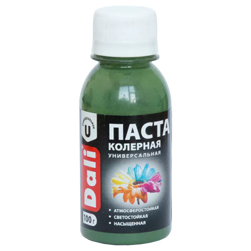 Dali Паста колерная универсальная атмосферостойкая светостойкая, оливковый (0,1кг)