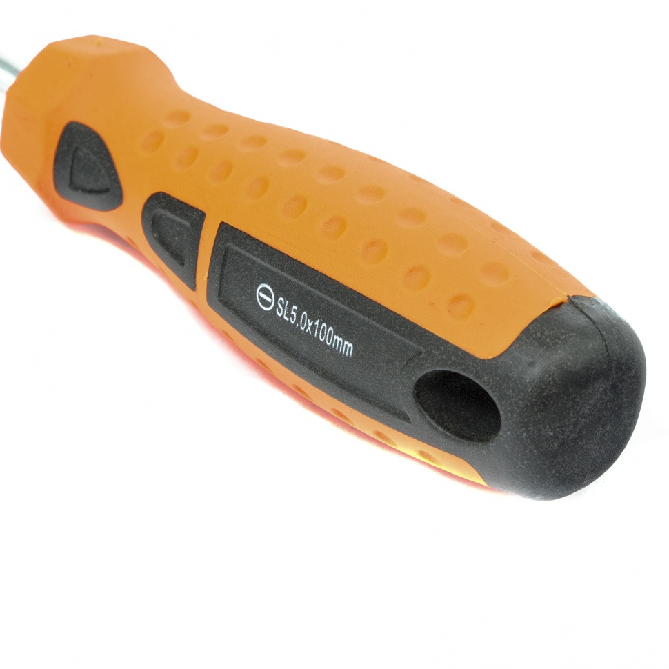 Отвертка "Point", SL5 х 100 мм, CrV, двухкомпонентная рукоятка Sparta (11766)