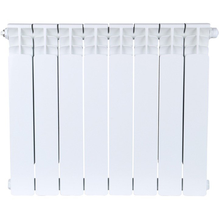 Радиатор STOUT Space 500 мм 8 секций, биметал. (нижнее правое подключение) на 14,8 кв.м.