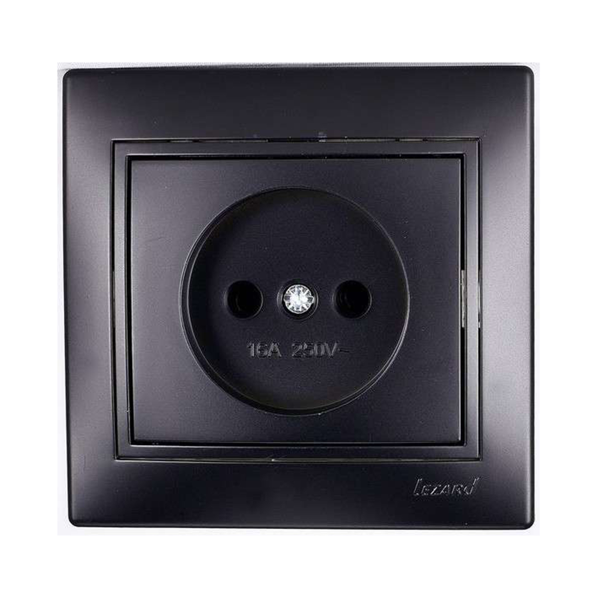 Розетка "mira" 1 местн. (керамика) черный бархат (1/10/120) "lezard" 701-4242-121