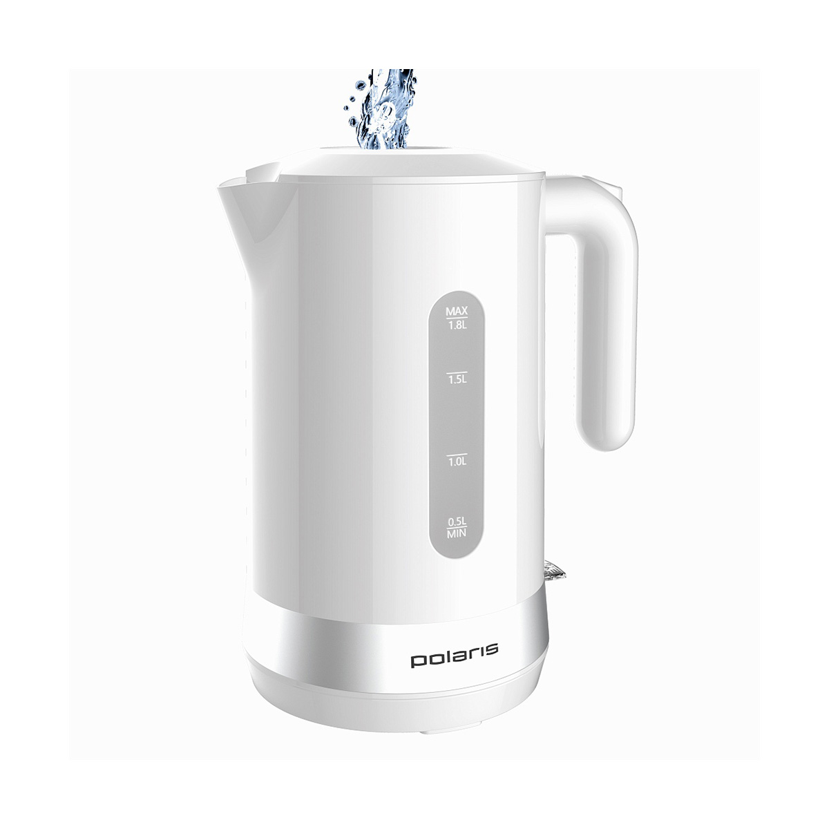 Чайник электр. pwk 1803c "water way pro" 1,8 л пластик (белый) (1/6) "polaris"