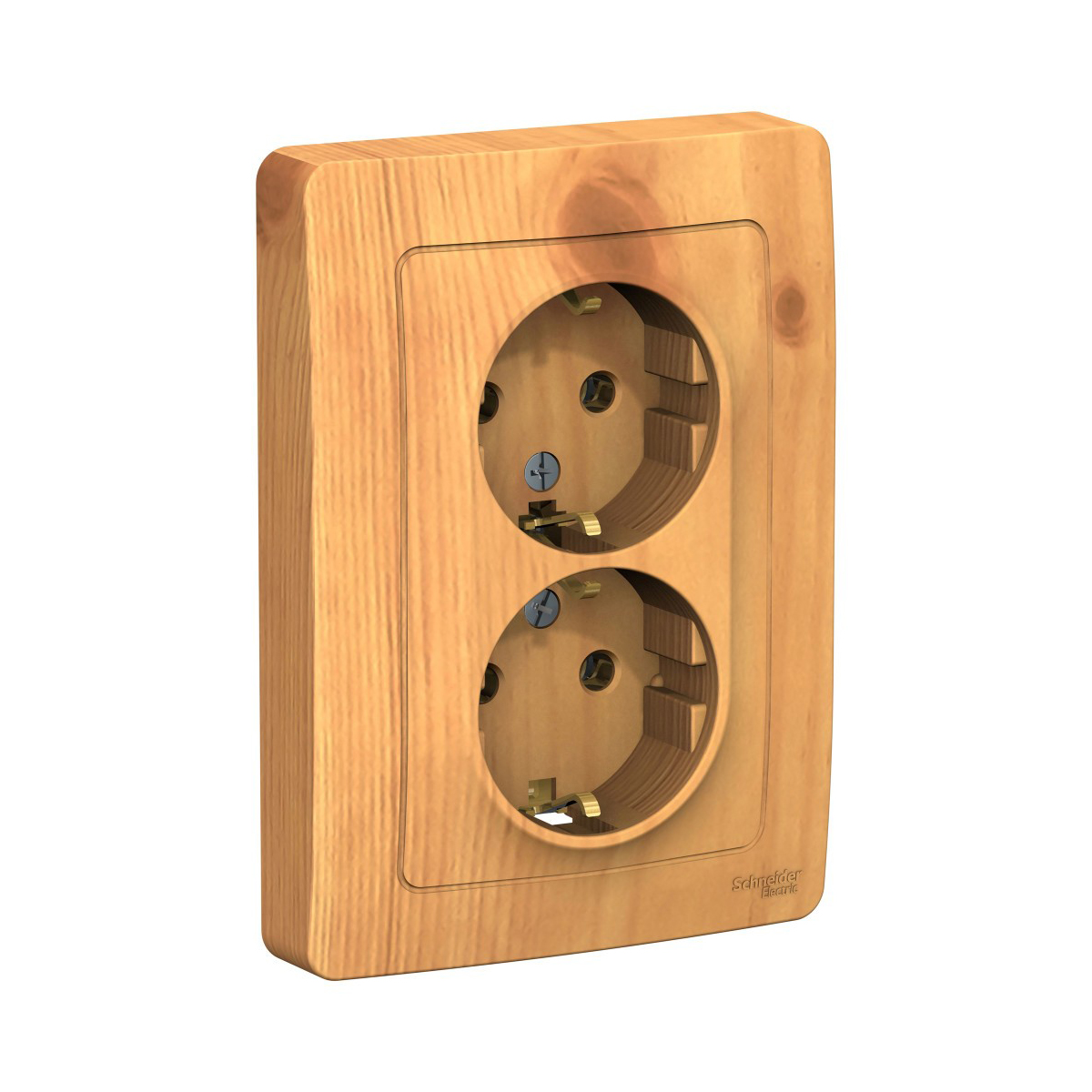 Розетка "blanca" 2-х местн. с заземл. 16а, ясень (1/6/12) "schneider"
