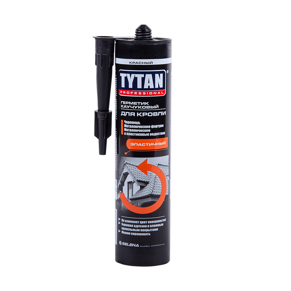 Герметик для кровли каучуковый красный 310 мл (12) "tytan professional"