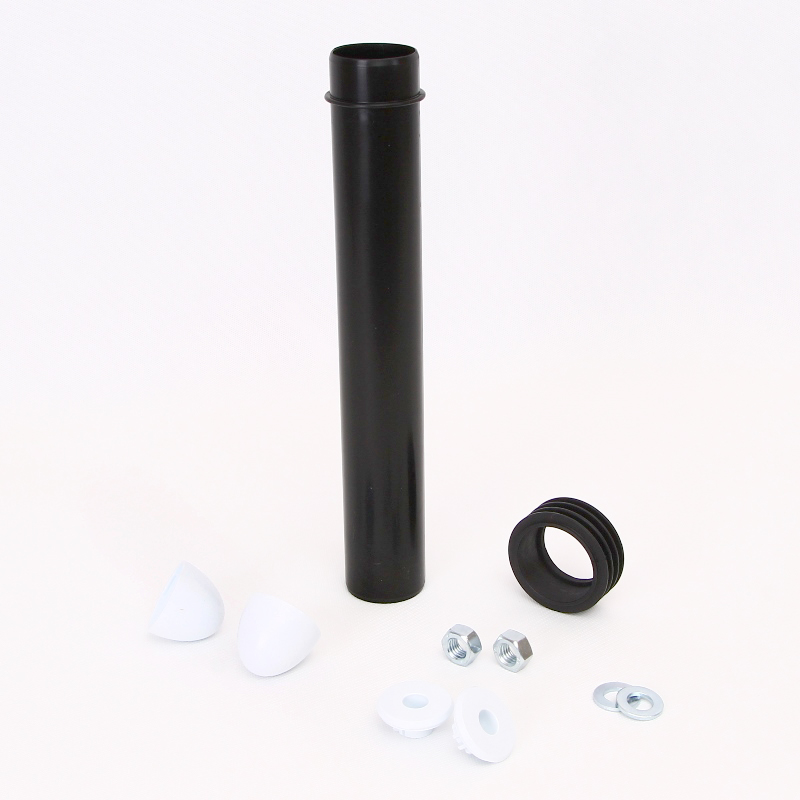 Комплект McALPINE соединительный L=304 мм, вх/вых=45/59 мм с манжетой, креп.гайками и бел.заглушками