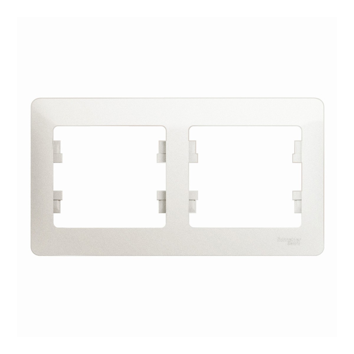 Рамка "glossa" 2-х местн. горизонтальная, перламутр (1/30/180) "schneider"