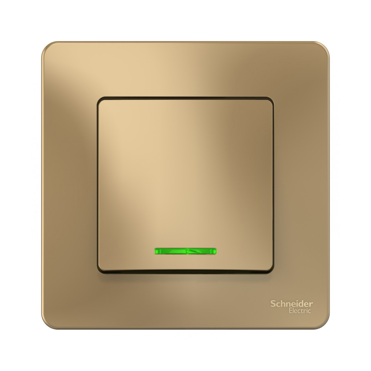 Переключатель "blanca" 1 кл. с индикатором 10а, титан (1/10/20) "schneider"