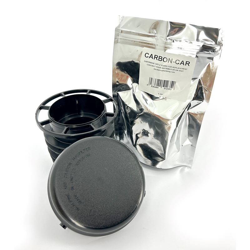 Клапан McALPINE вентиляционный УФ-стойкий канали-ия сменный фильтром (актив. уголь), выход 110/75 мм