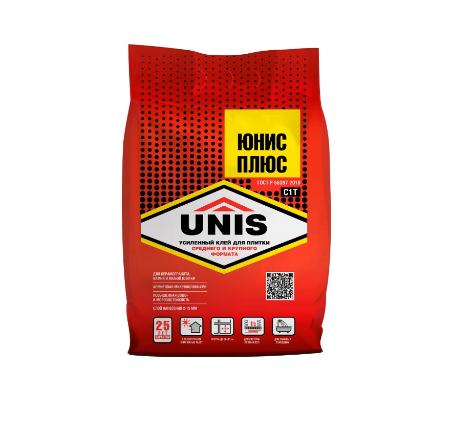 Плиточный клей UNIS (Юнис) Плюс 5 кг