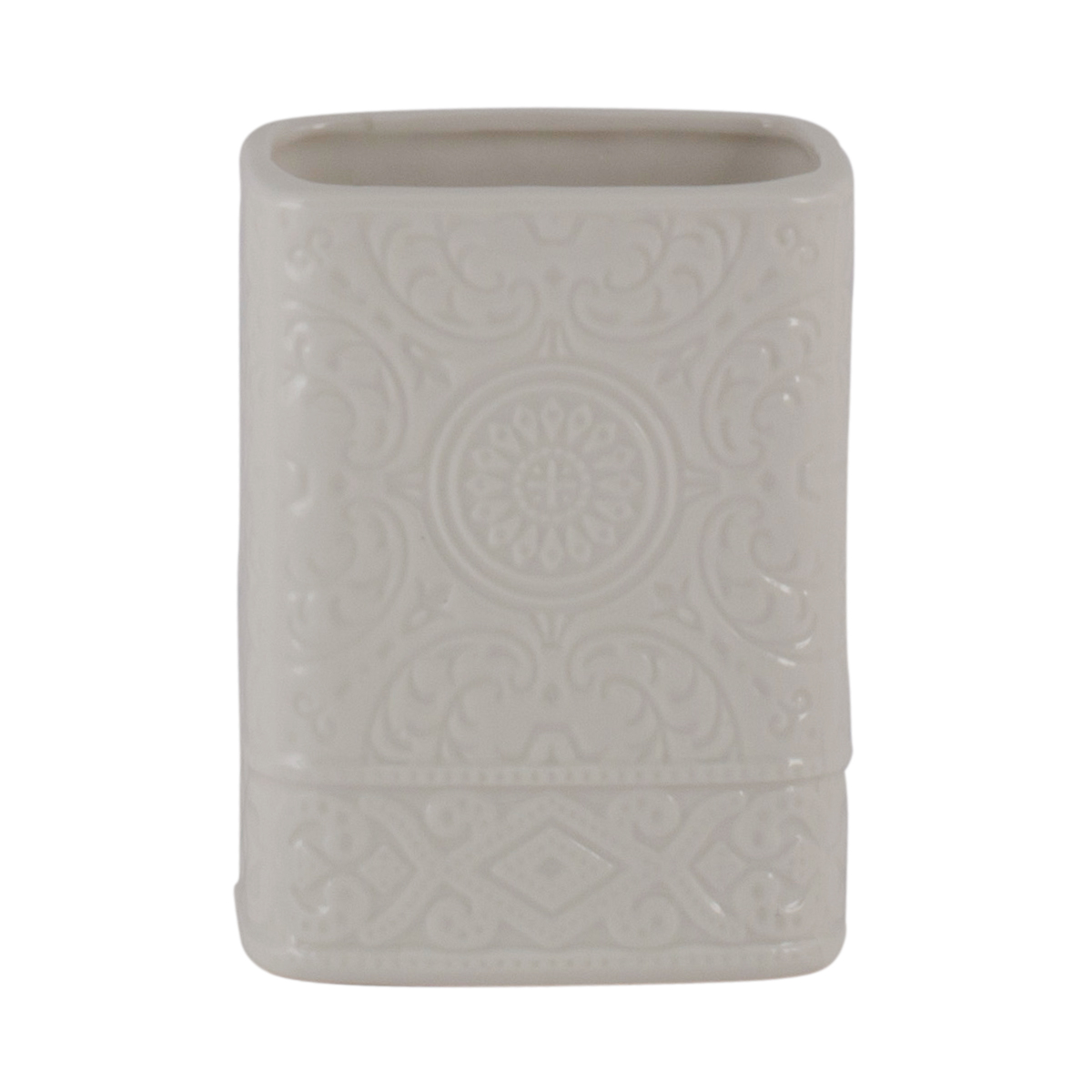 Стакан для ванной комнаты "ажур" керамика (белый) (1/12) "аквадекор" ac-0053c