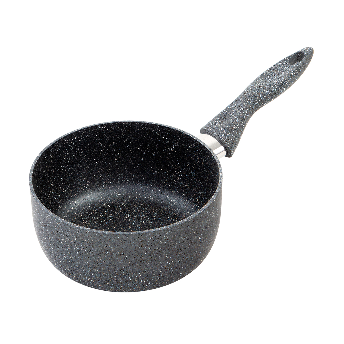 Ковш антипригарн. мраморн. "stone pan" 18 см стекл. крышка (1/4) "scovo"