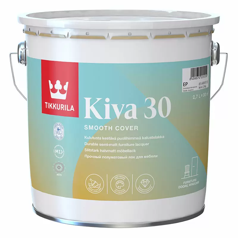 Tikkurila Kiva 30 / Тиккурила Кива лак для мебели полуматовый