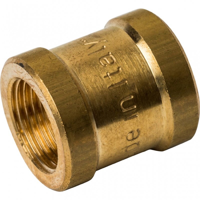 Муфта резьбовая 3/8" ВР латунь STOUT