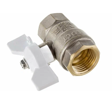 Кран шаровый LD Pride НВ 1" с разъемным соединением, полный проход, белая бабочка