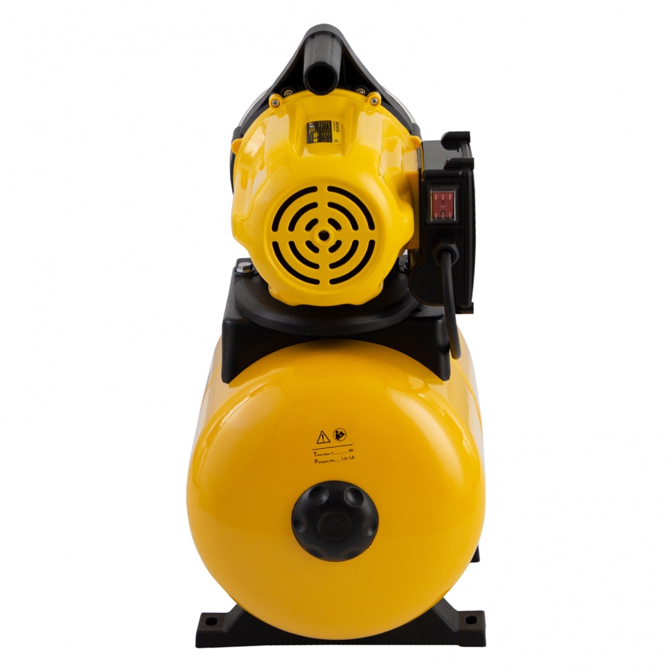 Насосная станция PS800X, 800 Вт, 3200 л/ч, ресивер 24 л, подъем 38 м, нержавейка Denzel (97210)