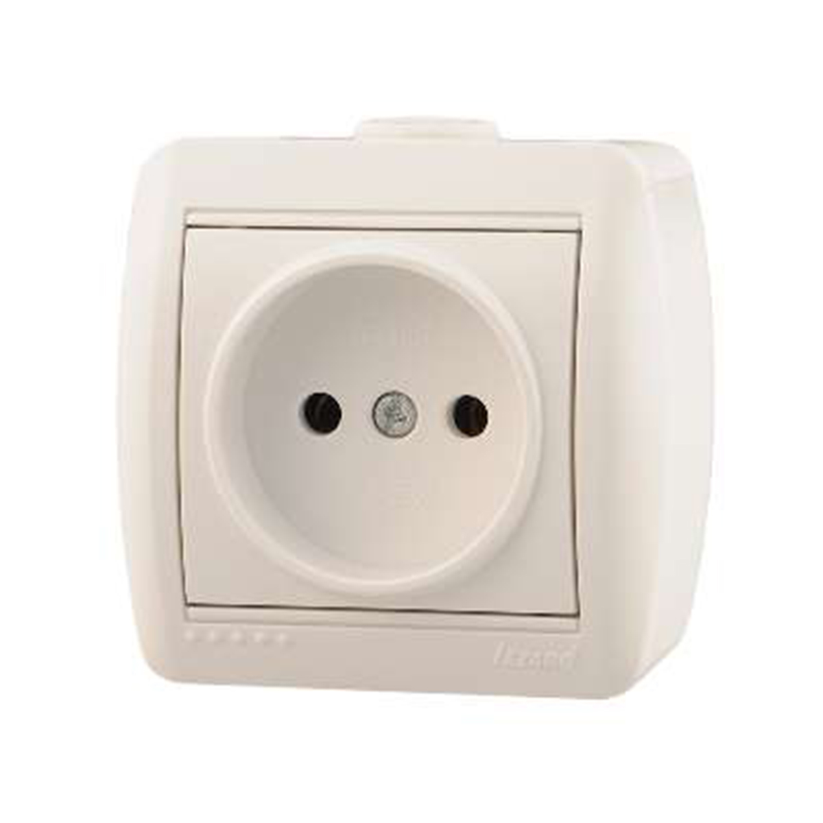 Розетка открыт. уст. "nata" 1 местн. (керамика) белый (1/10/120) "lezard" 710-0200-121