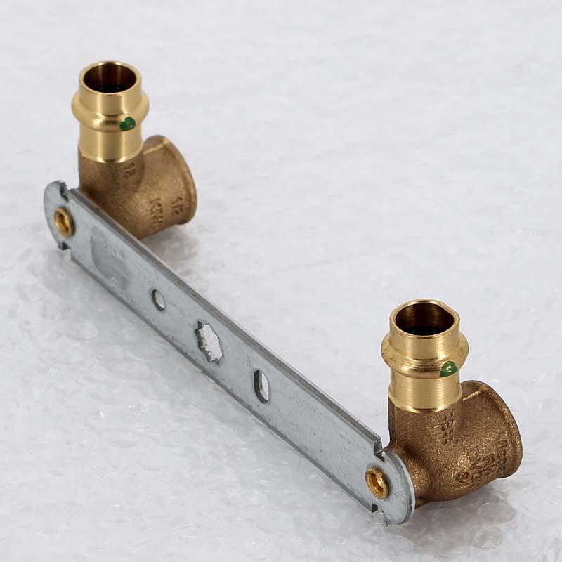 Водорозетка двойная на планке 15х1/2"х150 пресс Sanpress VIEGA