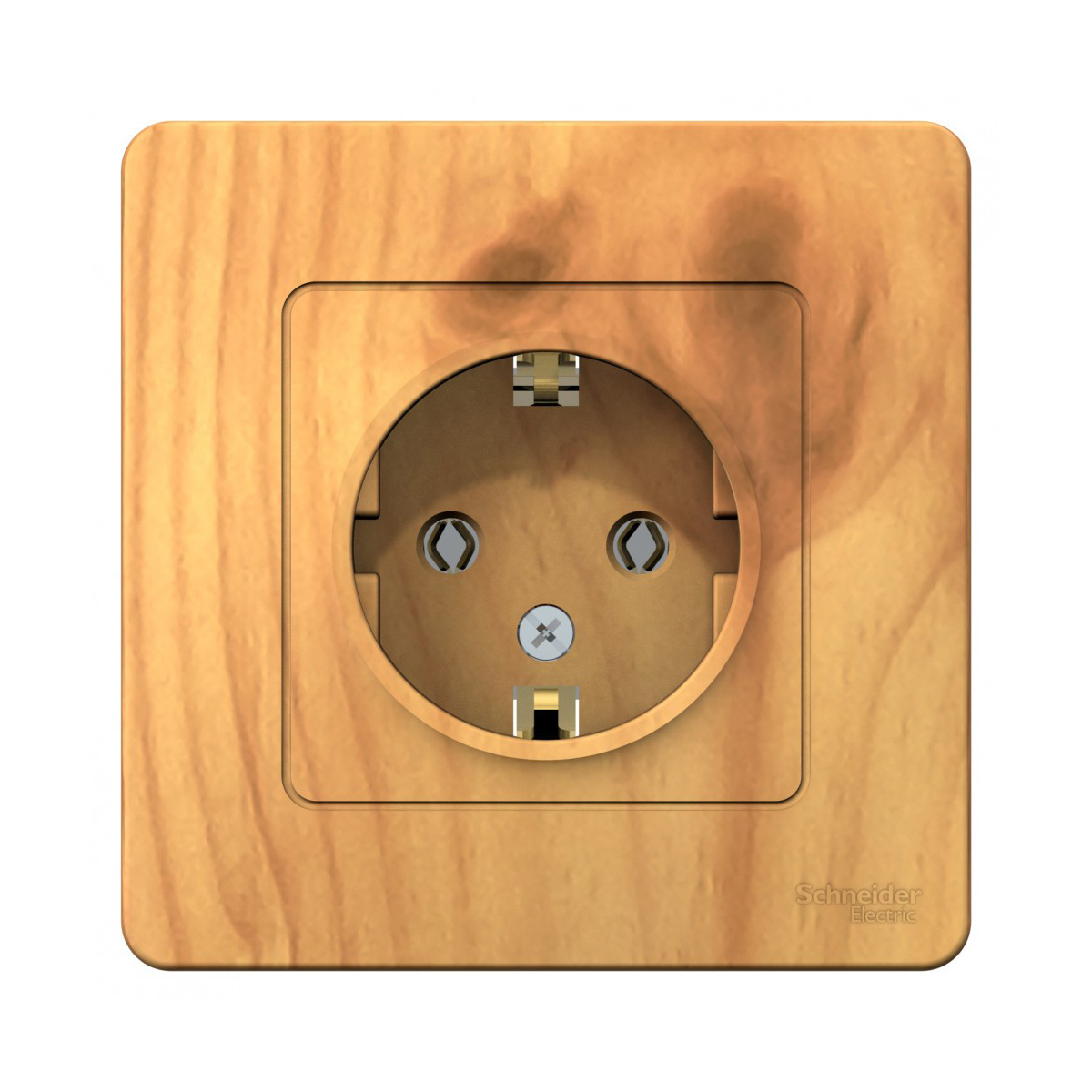Розетка "blanca" 1 местн. с заземл. 16а, ясень (1/10/20) "schneider"