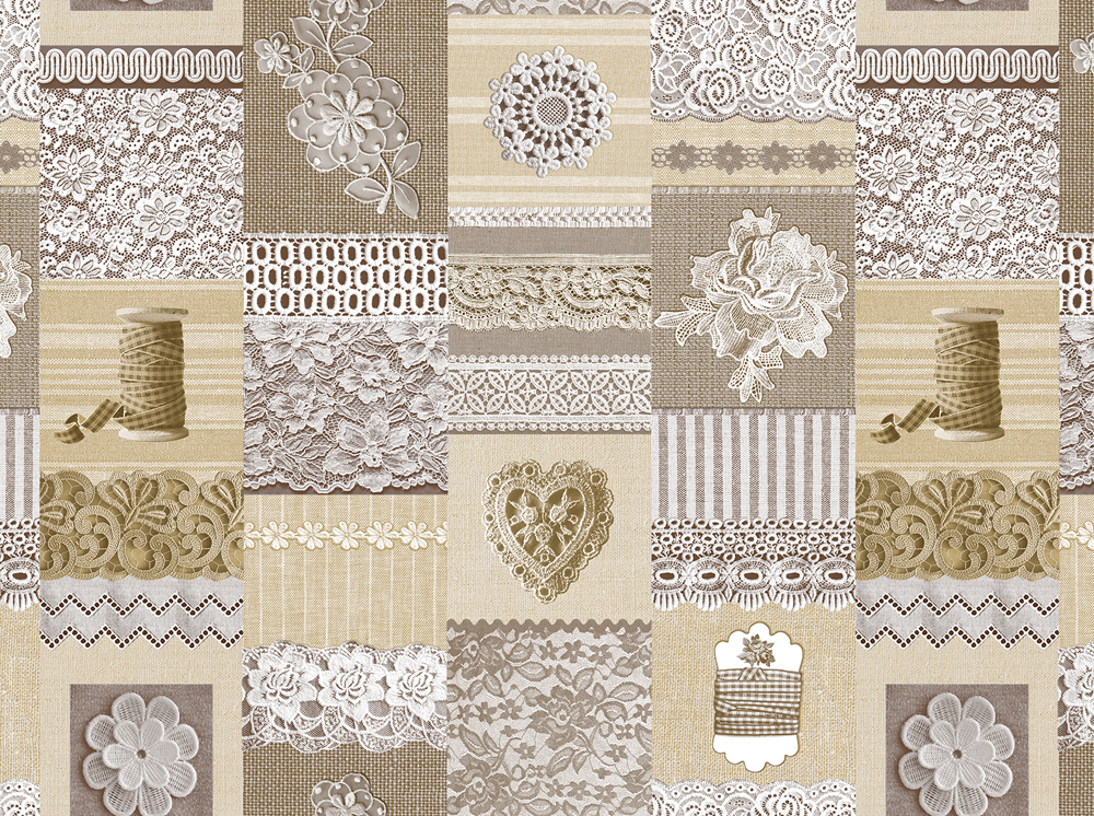 Клеенка пвх основа нетканая 135 см  рулон 20 м (1)  "major" 558/2 (бежевый)