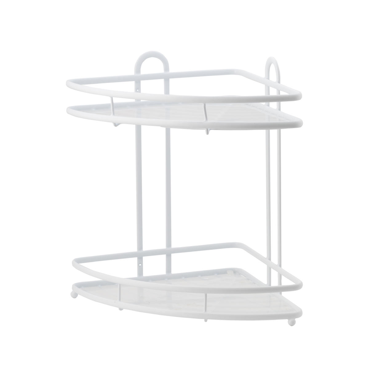 Полка для ванной угловая 2-х ярусная "termo" 27*27*34,5 см (белый) (1/8) "swensa" swr-1003-02-wht