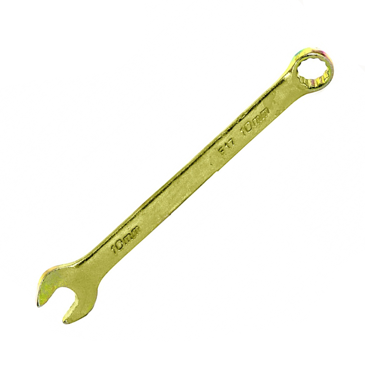 Ключ комбинированный 10 мм, желтый цинк (1/500) "сибртех"