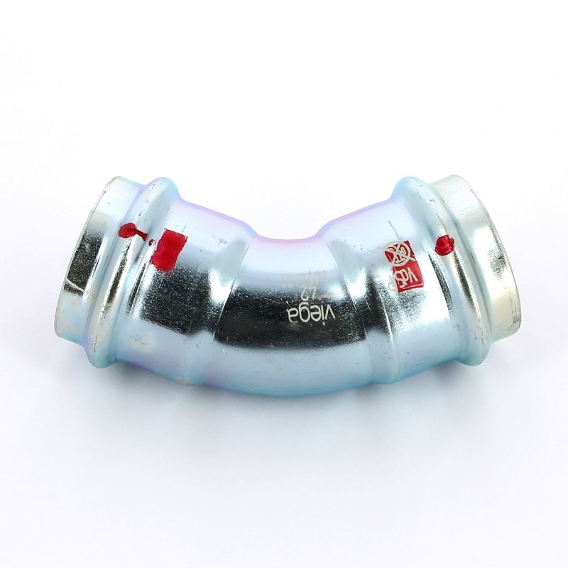 Угол пресс 45°42 оцинкованная сталь Prestabo VIEGA