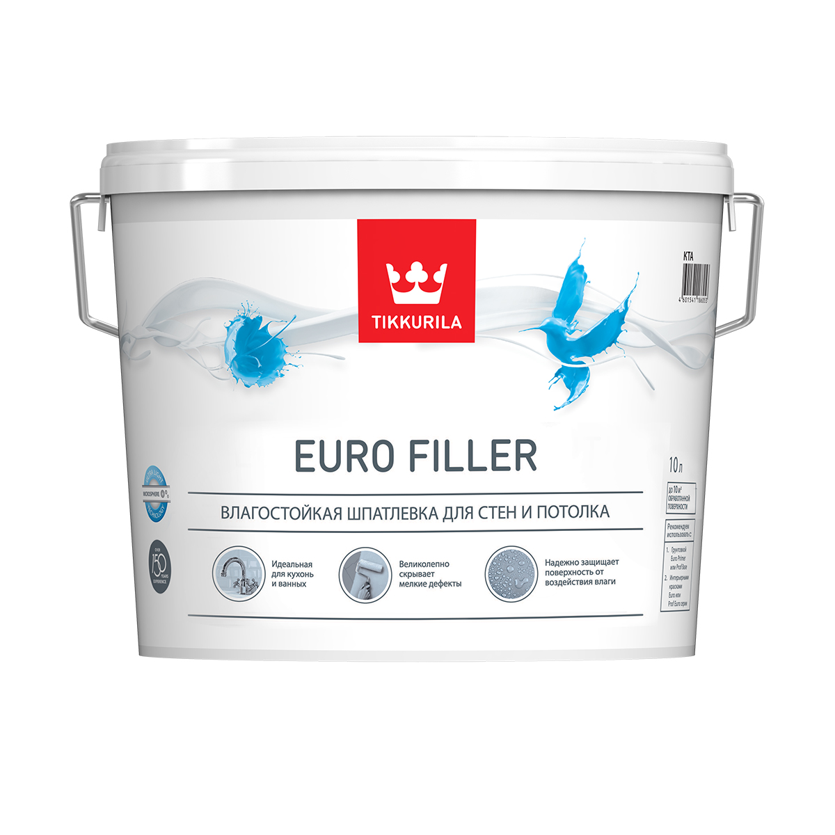 Евро филлер 10 л (1) шпаклевка влагостойкая "тиккурила"