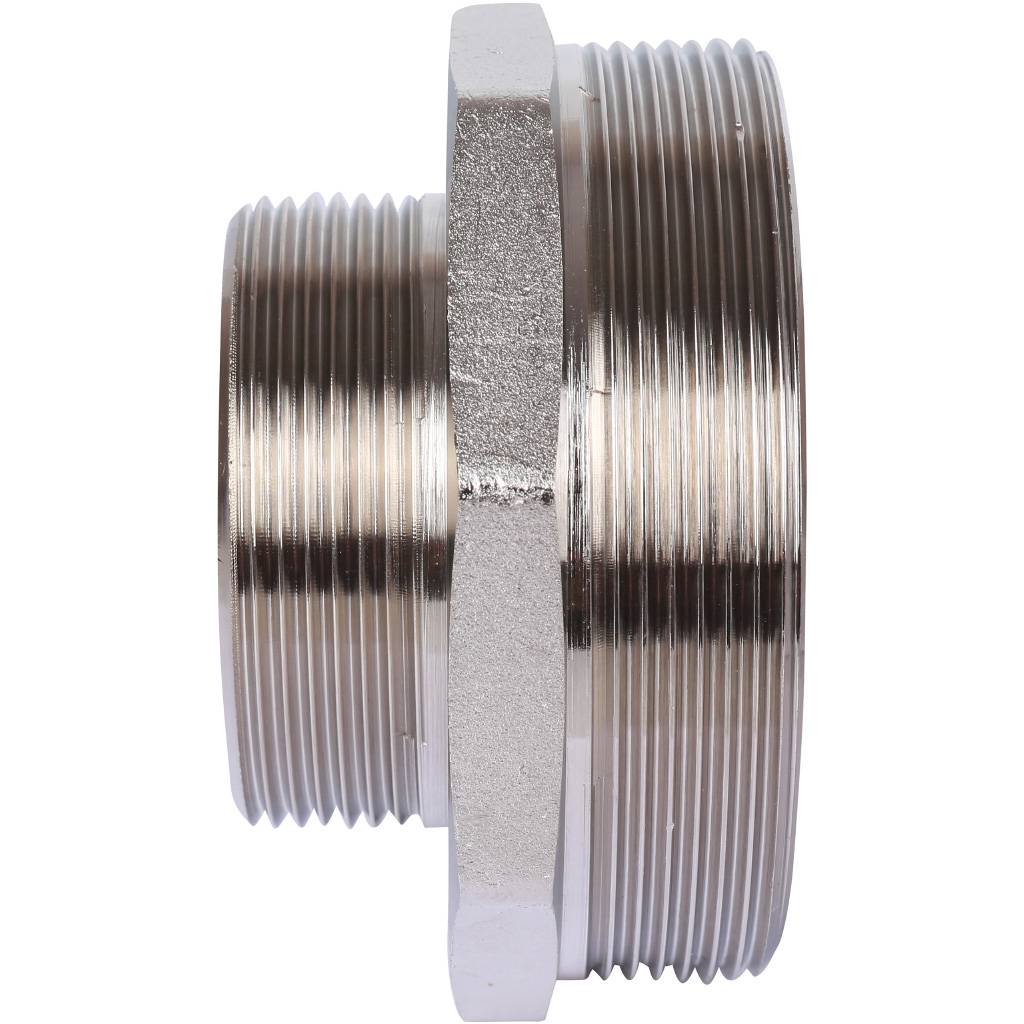Ниппель переходной резьбовой НР 3" x 2" никель STOUT