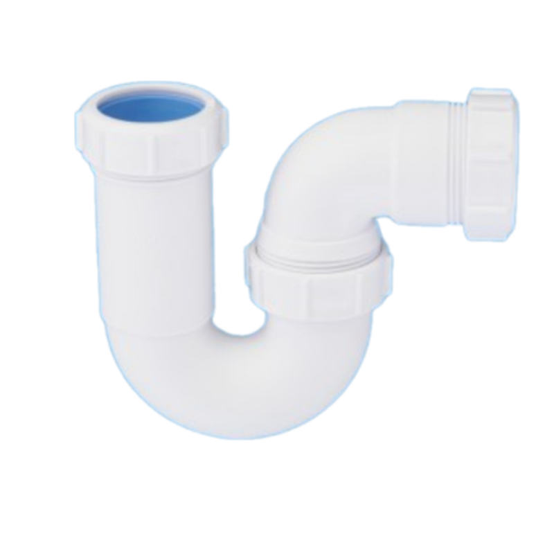 Сифон McALPINE трубный P-образный 40 х 40 мм, выход 40 мм компрес.